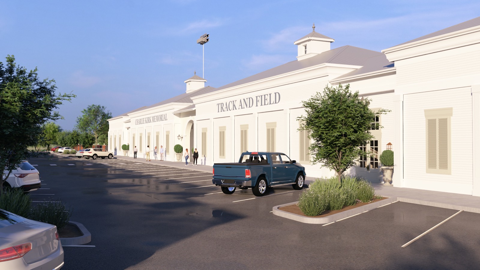 Western entrance to the grandstand and breezeway